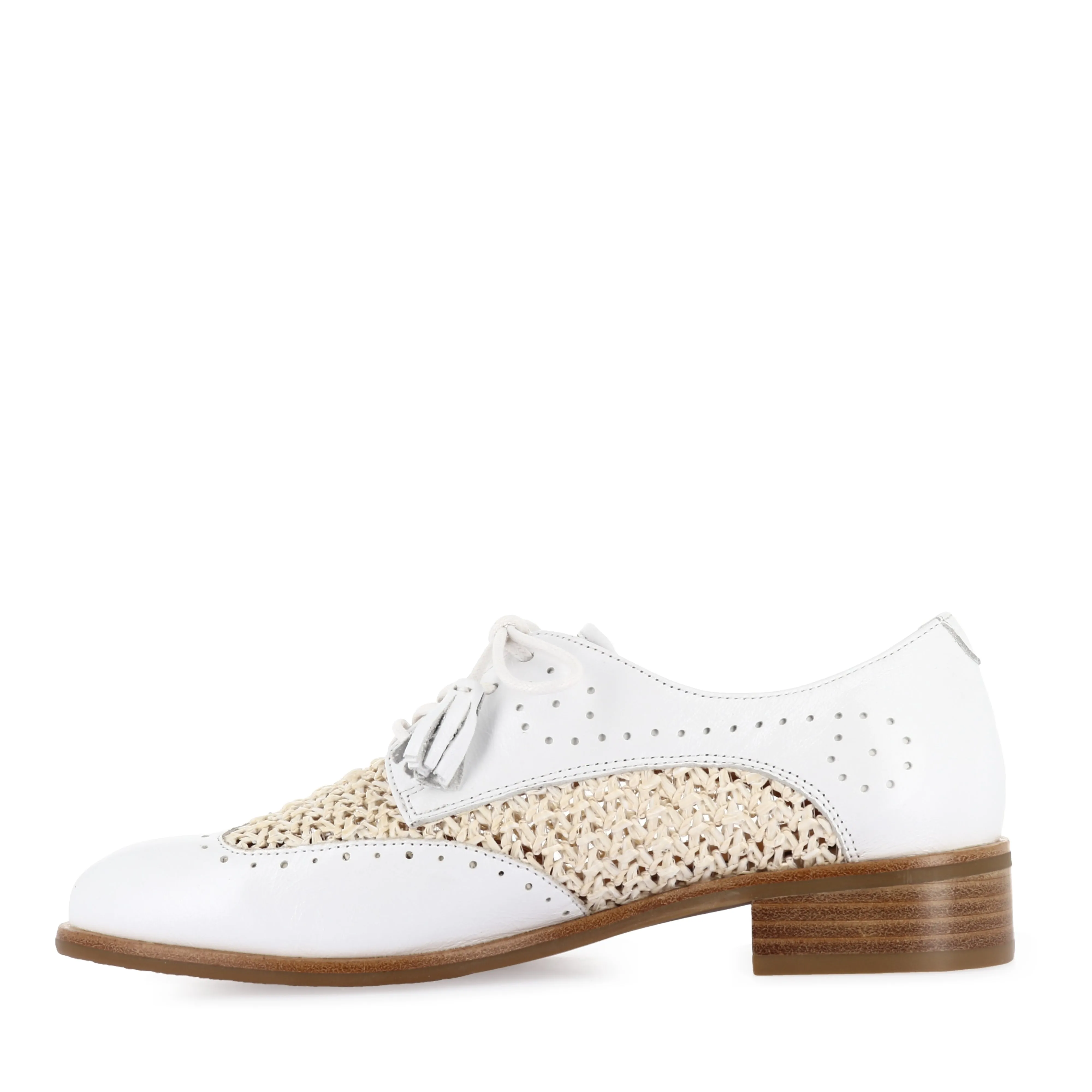 Style Safe Woven Leather ASKON - WHITE MIX