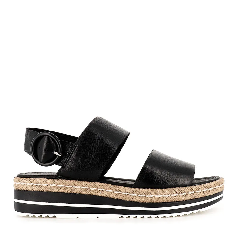 Sturdy Construction Freedom Step ATHA - BLACK LEATHER