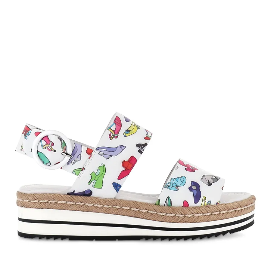 ATHA - WHITE SHOE PRINT LEATHER High-Quality Materials