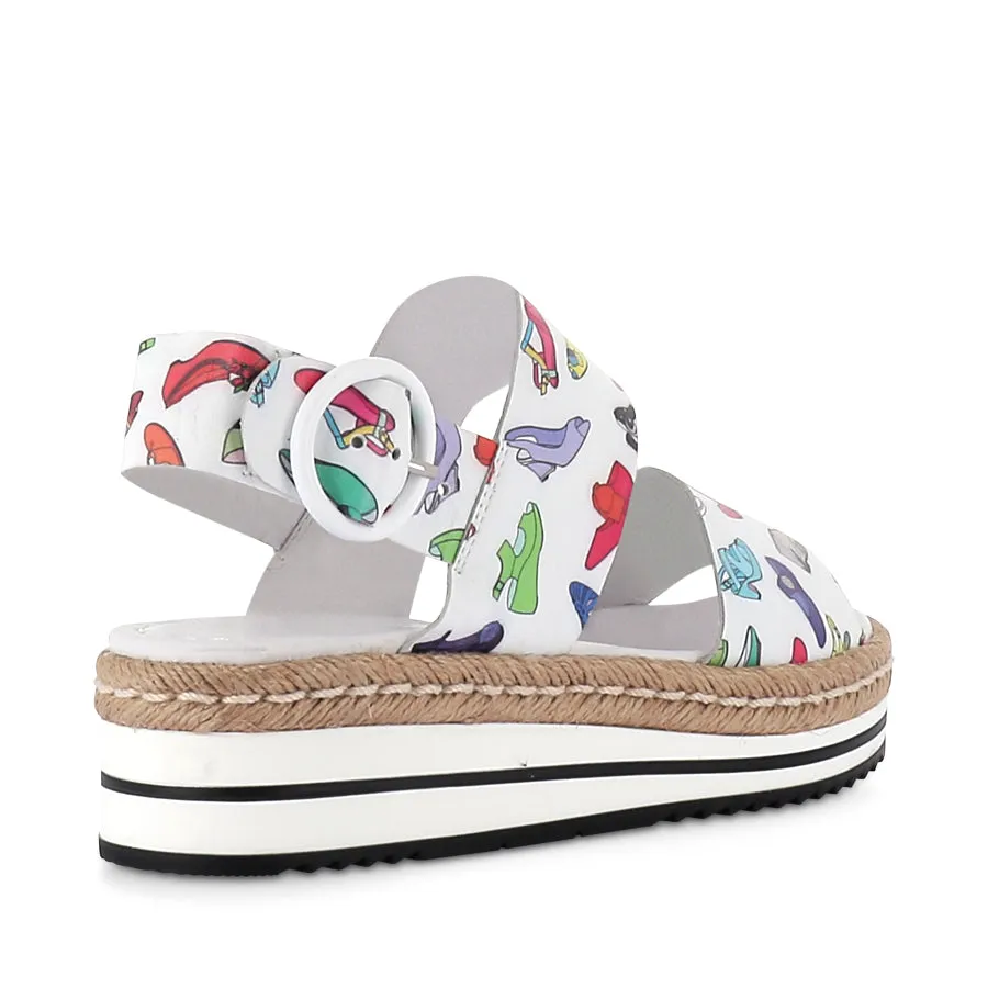 ATHA - WHITE SHOE PRINT LEATHER Versatile