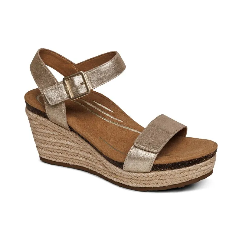 Adjustable Straps Heel Safe AETREX SYDNEY - CHAMPAGNE