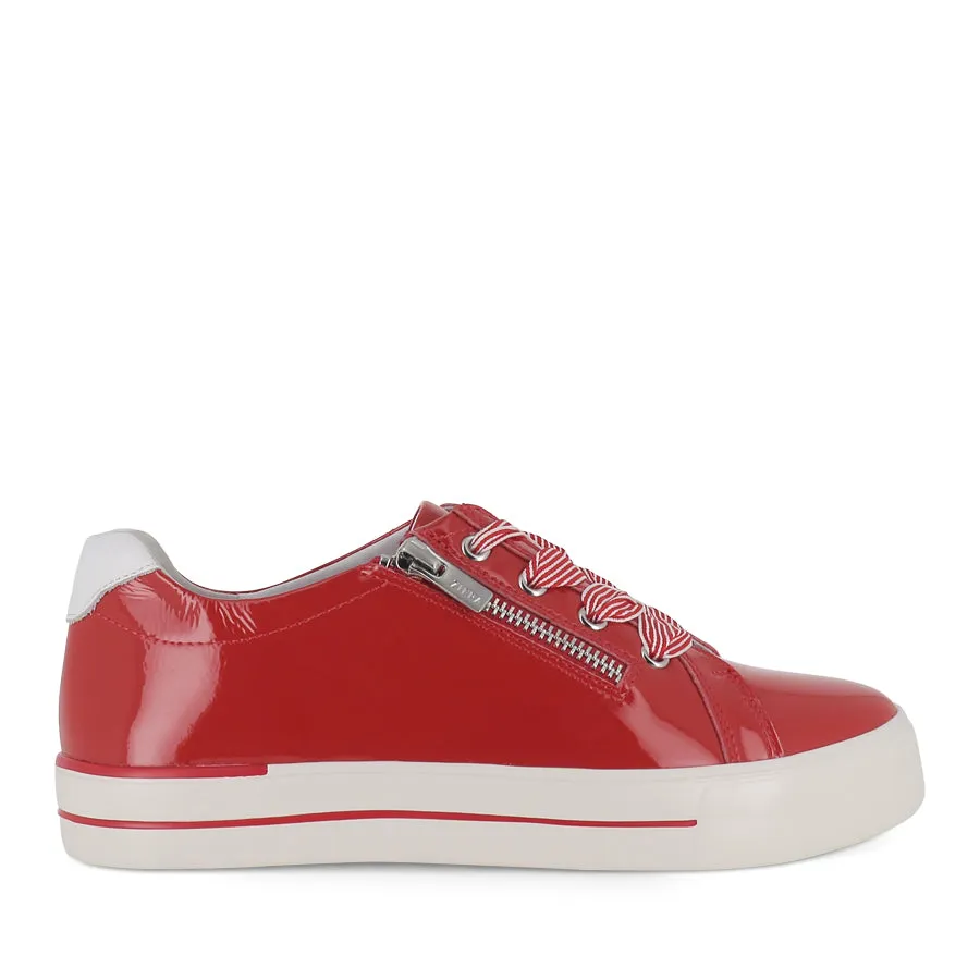 Comfortable Lace AUDRY W - RED WHITE PATENT LEATHER