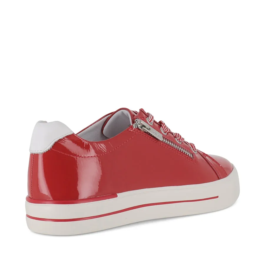 Recycled Material All Terrain Shoes AUDRY W - RED WHITE PATENT LEATHER