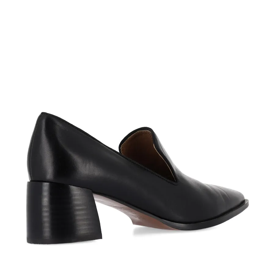 Simple Style Desk Style AURIELIA - BLACK LEATHER