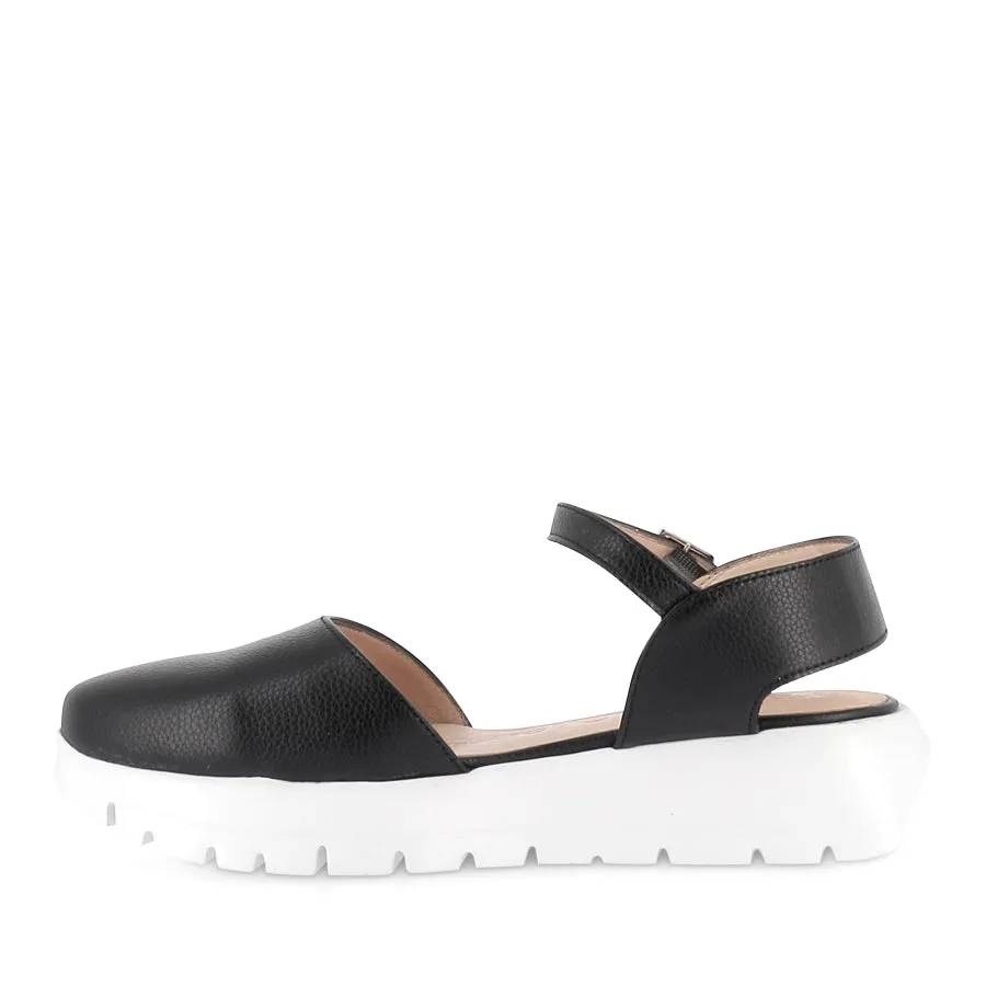 AVA A-2441 - BLACK LEATHER Light sandals Sunset Hour