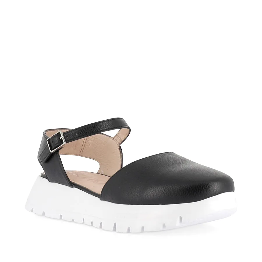 Trendy Beach Footwear Beach Sandals AVA A-2441 - BLACK LEATHER