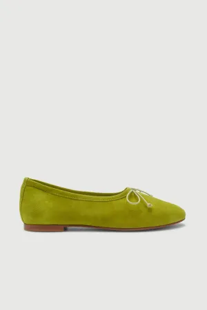 Design Show Ava Ballet Flats in Lime Suede