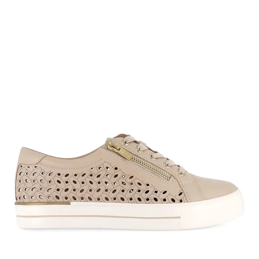 AYLEEN W - ALMOND LEATHER Elastic Collar Padding