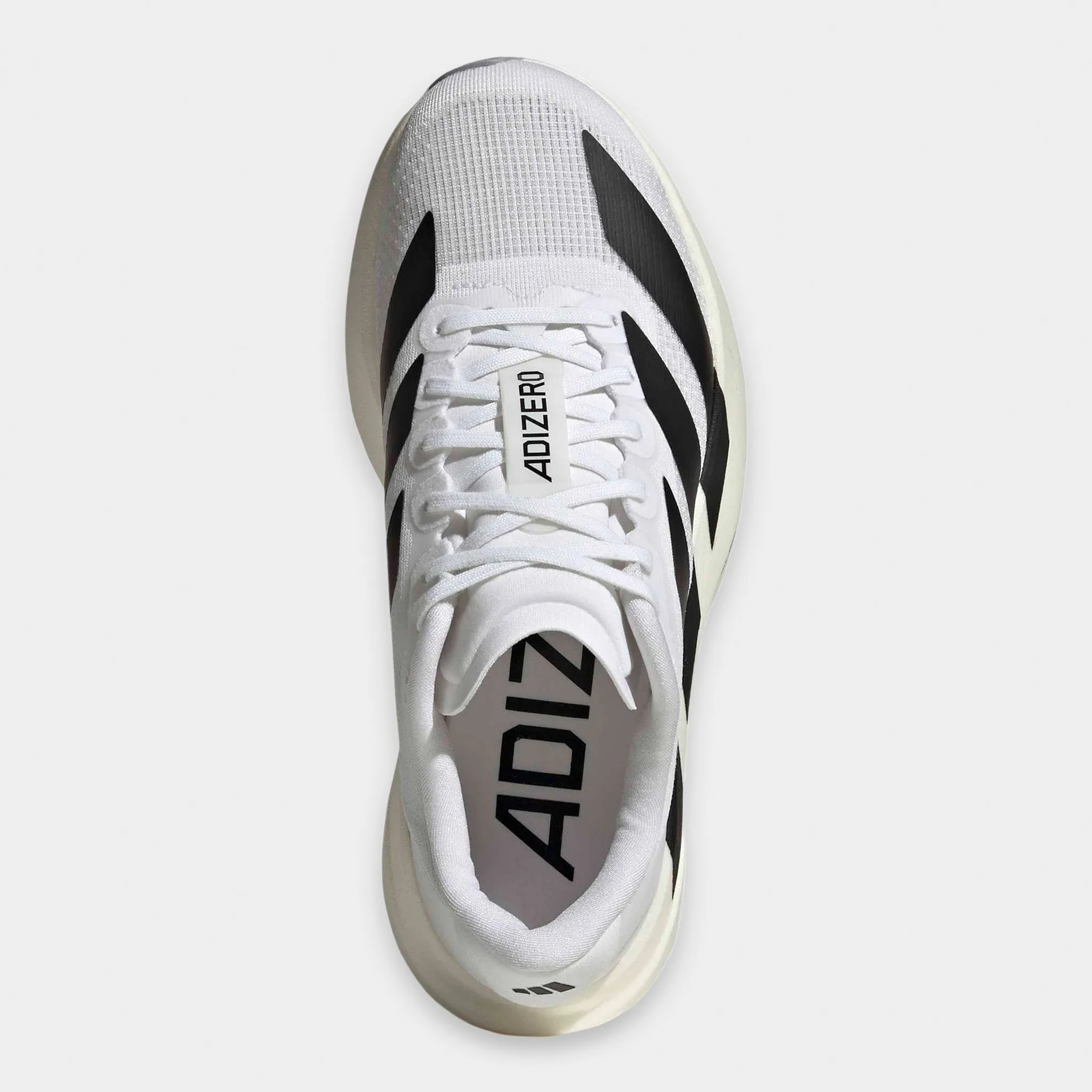 adidas Junior's Adizero Evo SL White / Black - Dash Grey Clean Silhouette