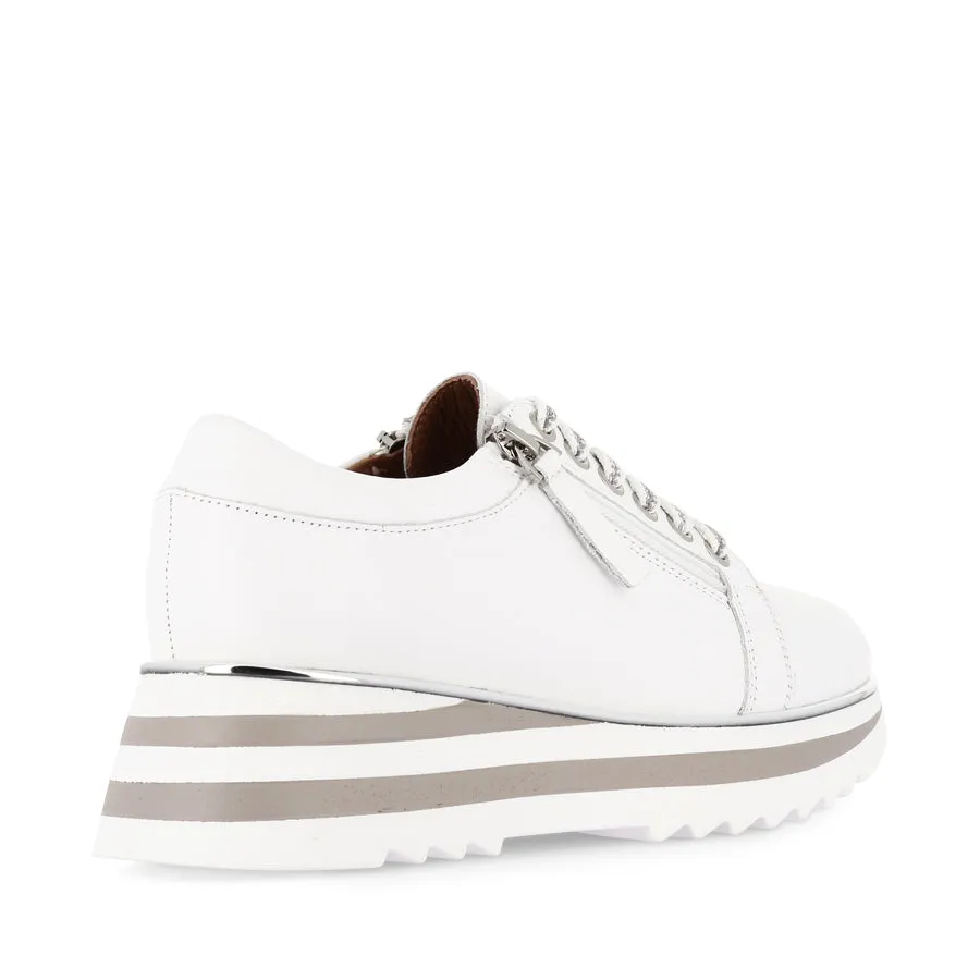 HOSTING - WHITE LEATHER Stretchable Upper