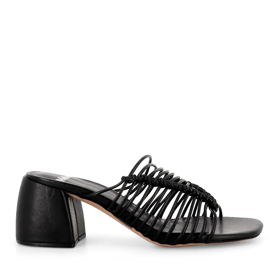 Beach Step BALEE - BLACK ROPE LEATHER