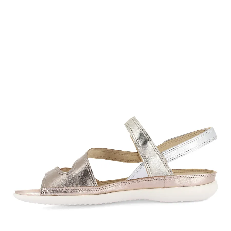 BELTA W - METALLIC MULTI LEATHER Comfortable Outdoor Sandals