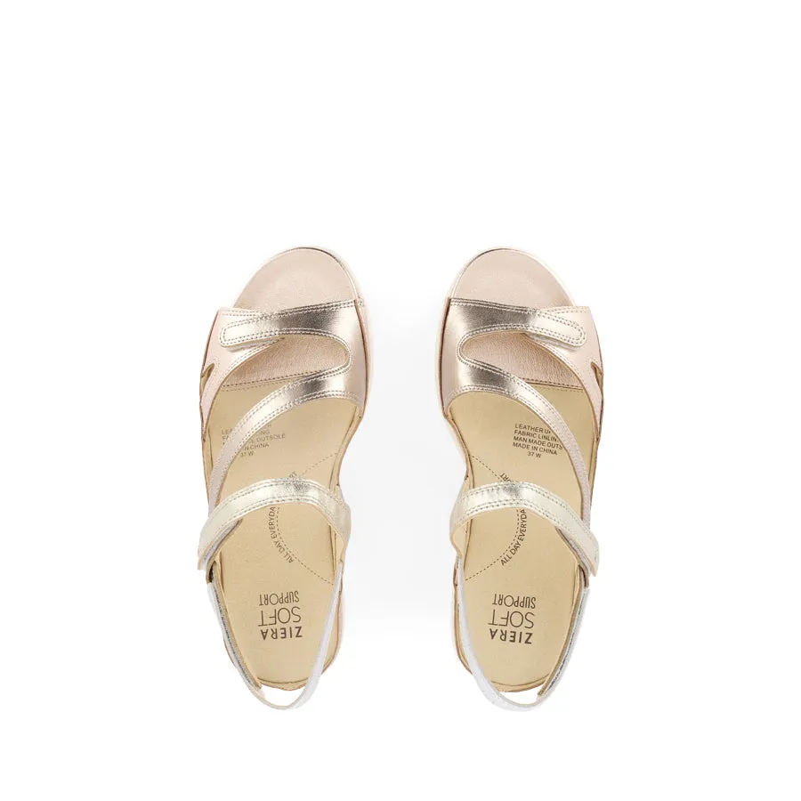 BELTA W - METALLIC MULTI LEATHER Open Feel Flexible Flats