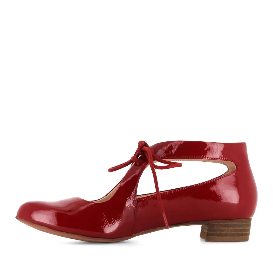 EWING - DARK RED PATENT Museum Mood Foldable Travel Footwear