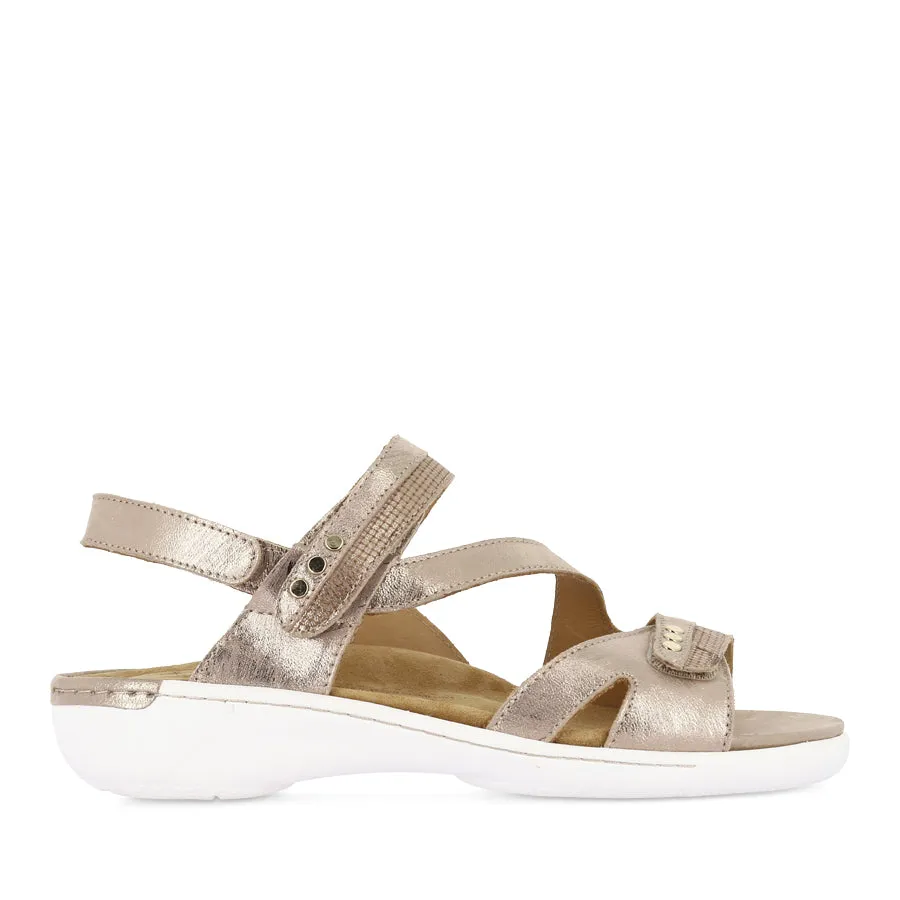 BEAUX W - PLATINO SCRATCH LEATHER Practical Design Foot Flex