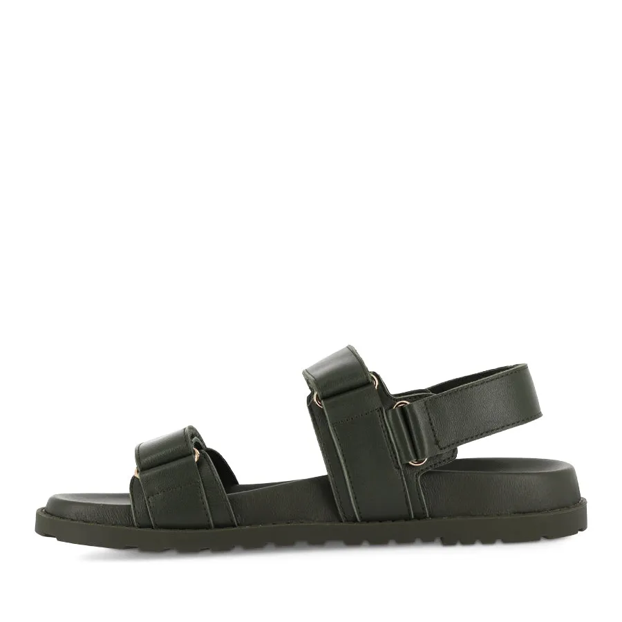 Comfortable Daily Footwear tassel BEBE - OLIVE LEATHER