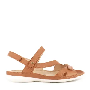 BELTA W - DARK TAN LEATHER Soft Hug Breathable straps