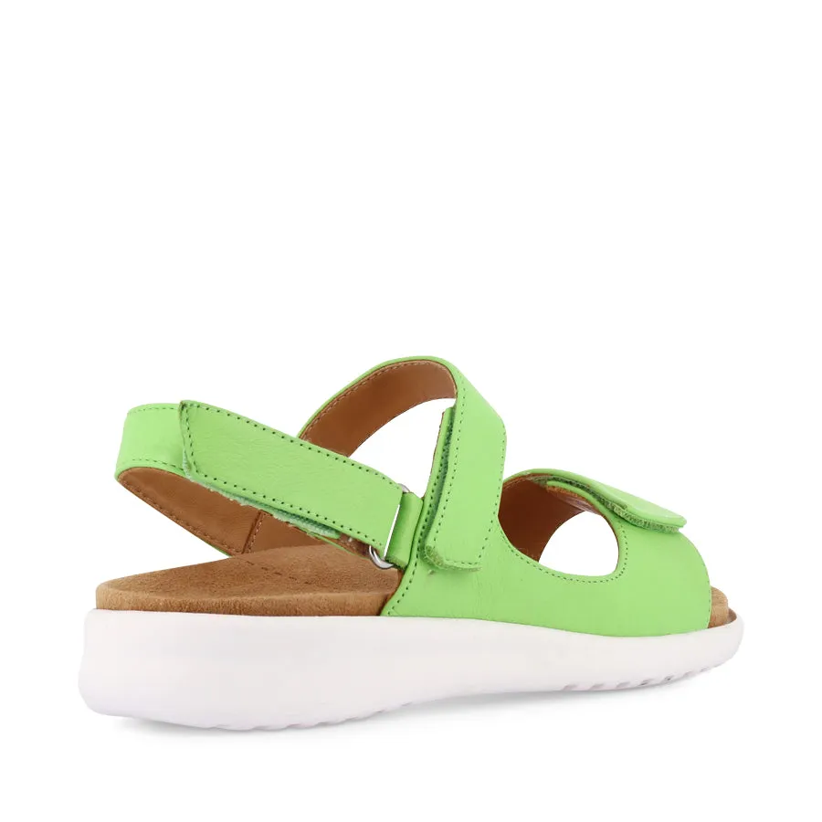 BENJI XW - LIGHT LIME LEATHER WHITE SOLE Sunshine Fit Float Comfort