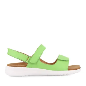 heel cup Sandal Clasps BENJI XW - LIGHT LIME LEATHER WHITE SOLE