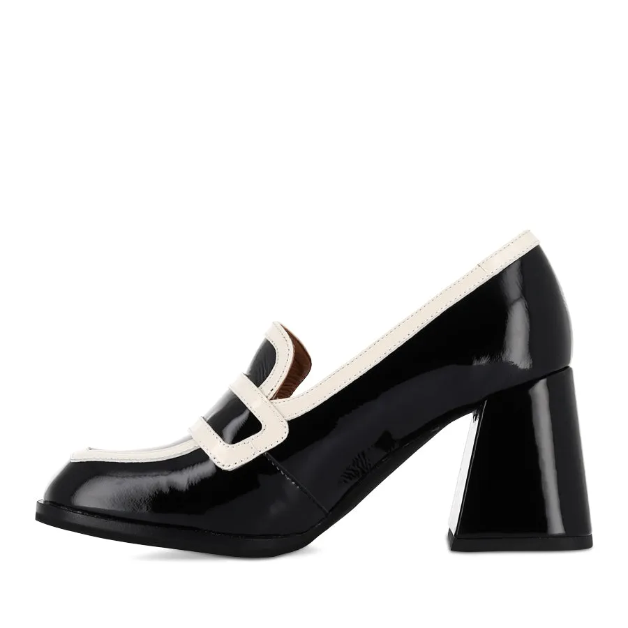 BERGEN - BLACK/BONE PATENT LEATHER Heel Guard City Grip