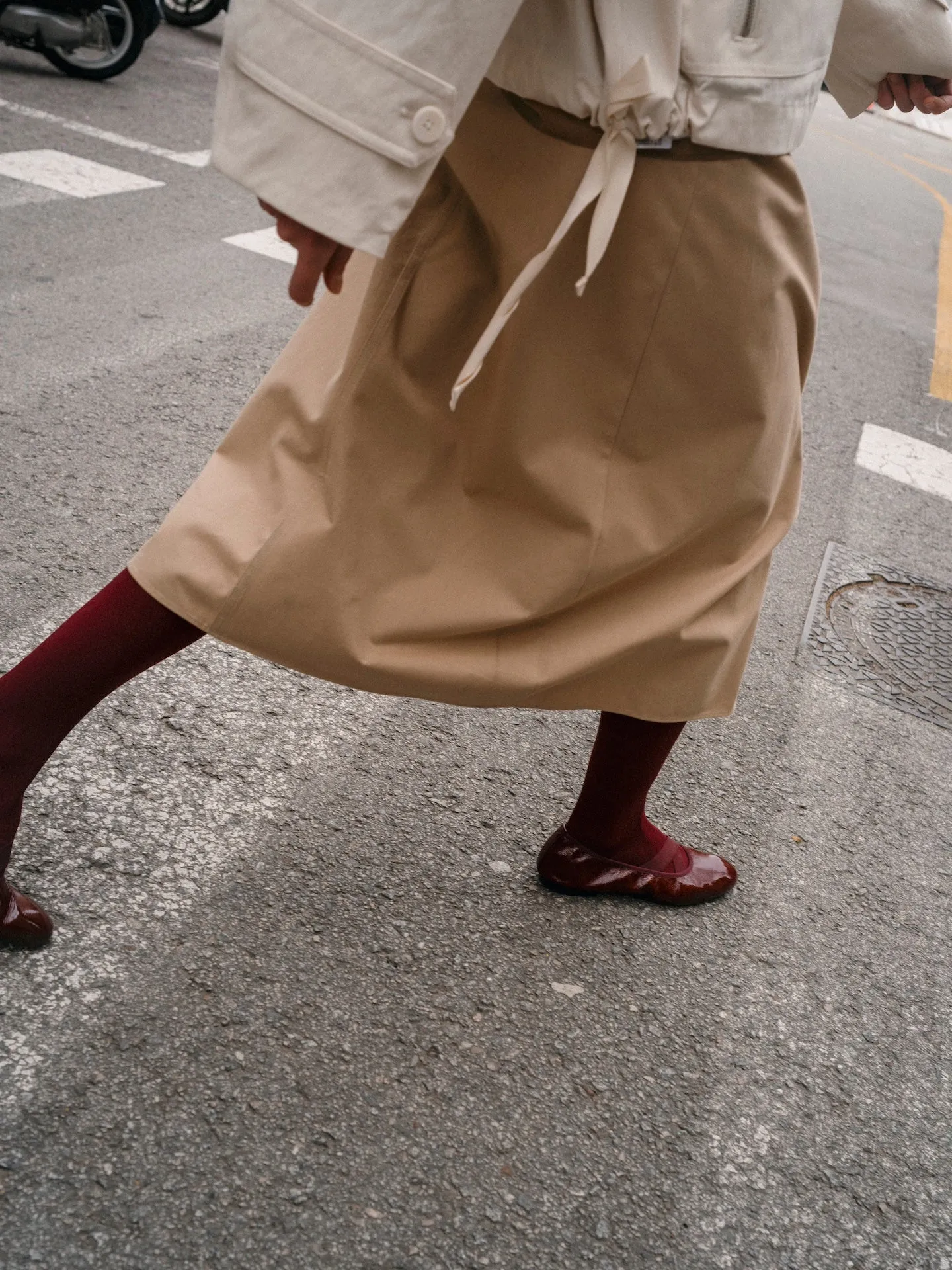 Tea Glow Bettina Ballet Flats in Burgundy Patent Leather