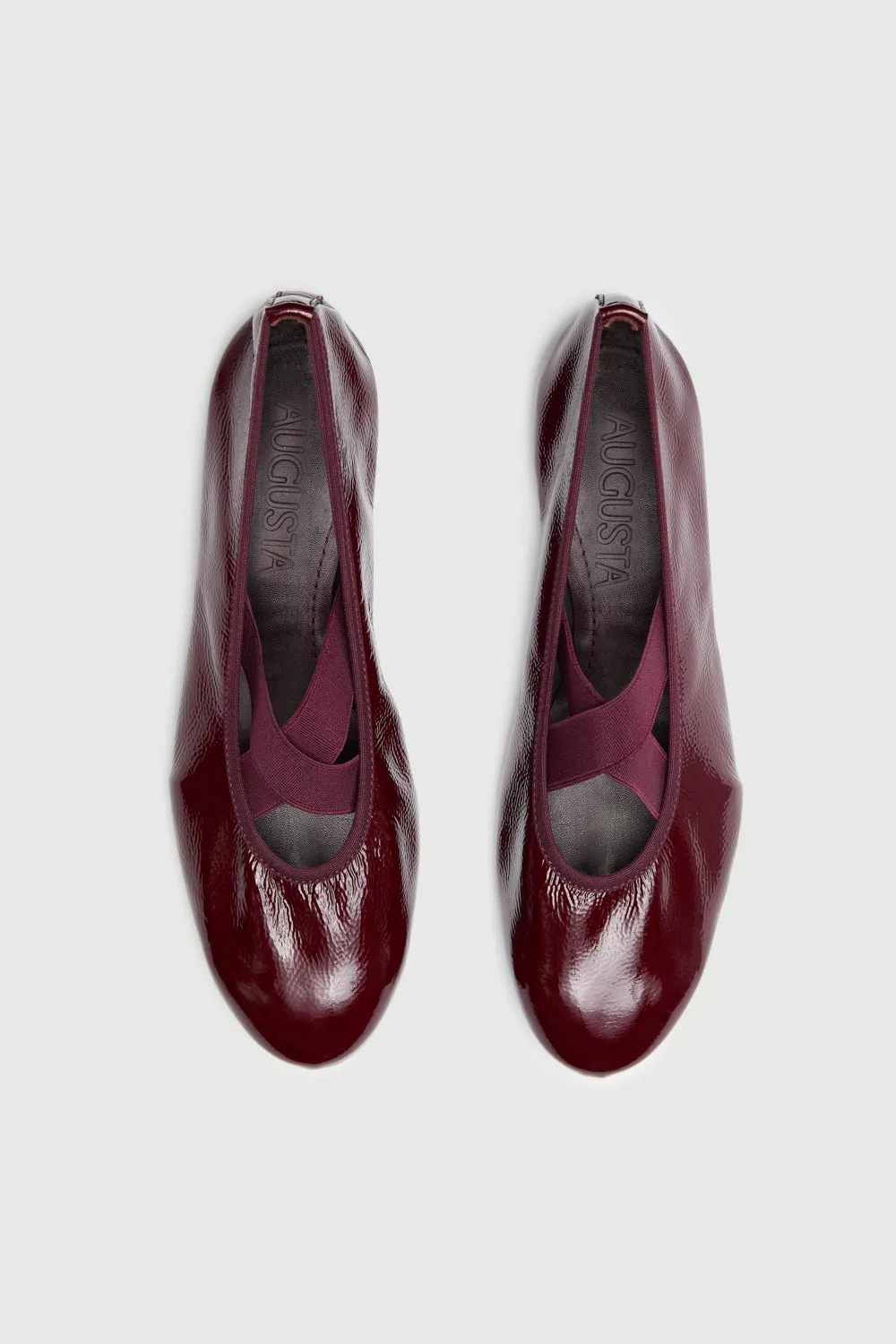 Bettina Ballet Flats in Burgundy Patent Leather Nature Mood Town Light