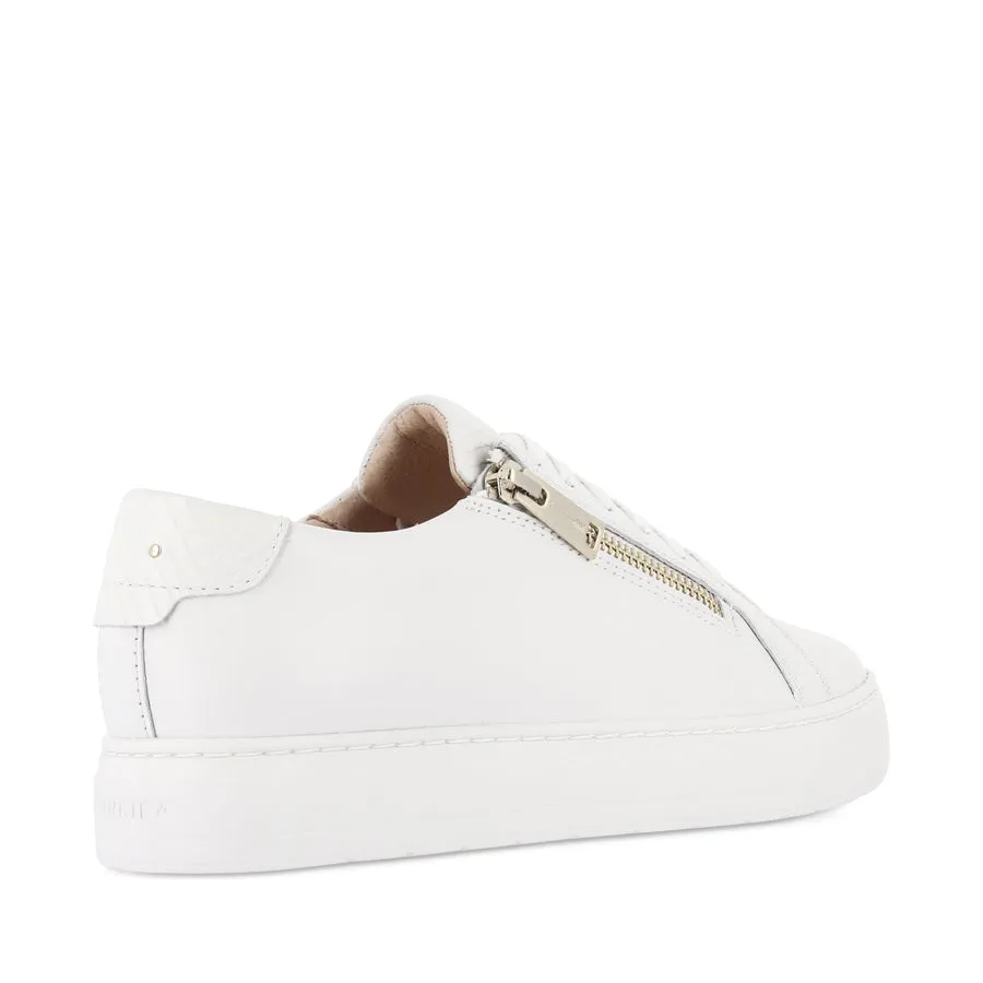 Elastic Lacing Seamless construction BILLIE II - WHITE LEATHER