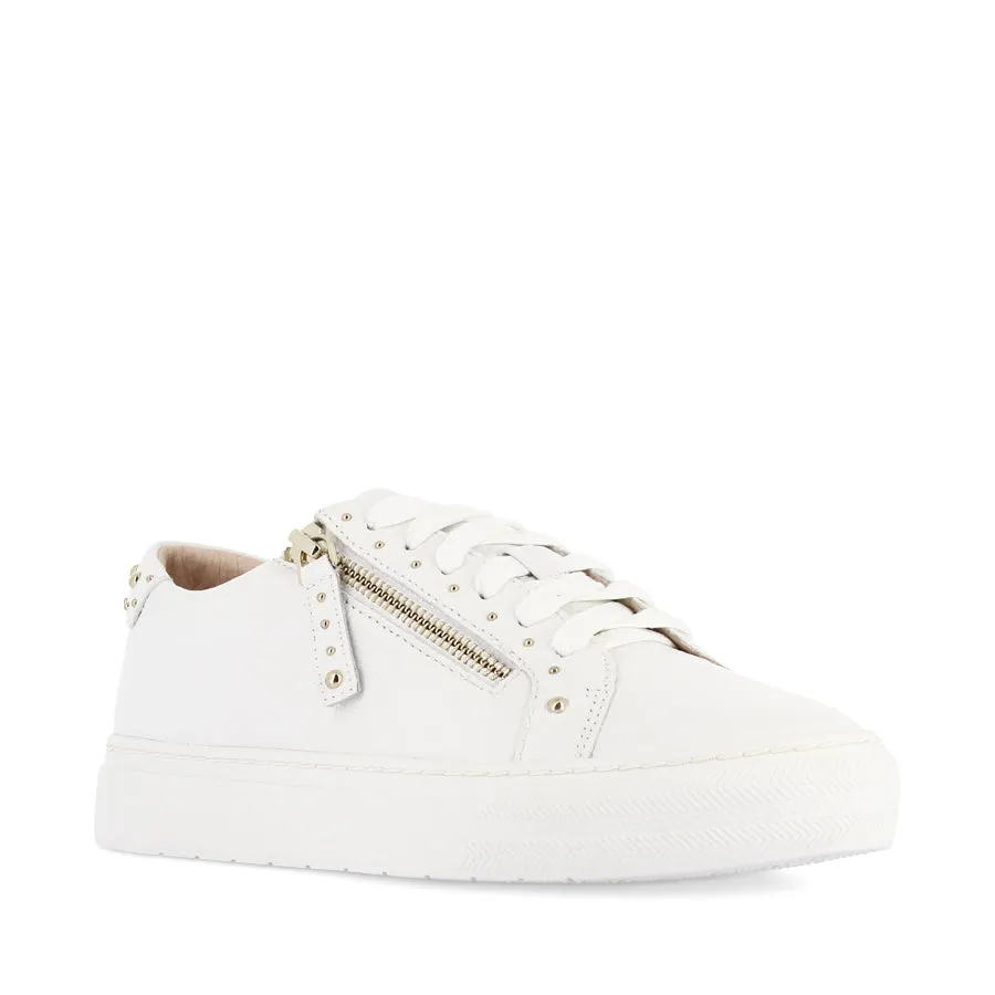 BILLIE - WHITE STUD LEATHER Breathable layers