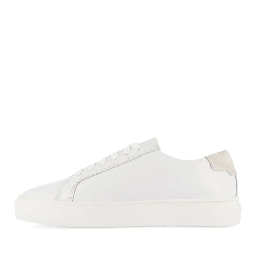 Foam Cushioning Layer Torsion Control Arch BILLIE - WHITE TUMBLED LEATHER
