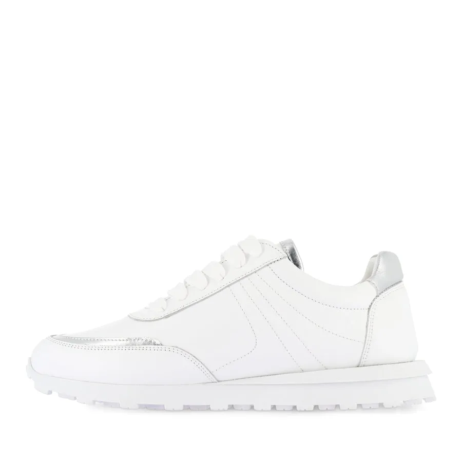MUNICH - WHITE COMBO LEATHER Rugged Traction Woven TPU Cage