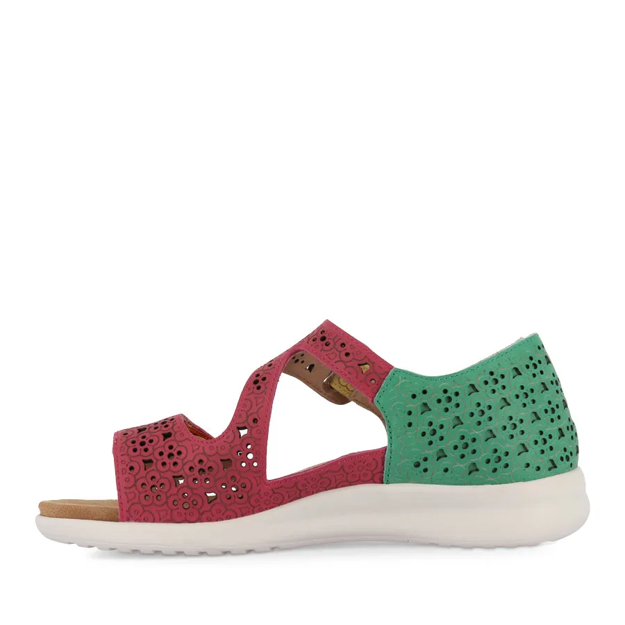 Open Back Simple Style BIZZA XW - BRIGHT MULTI LEATHER