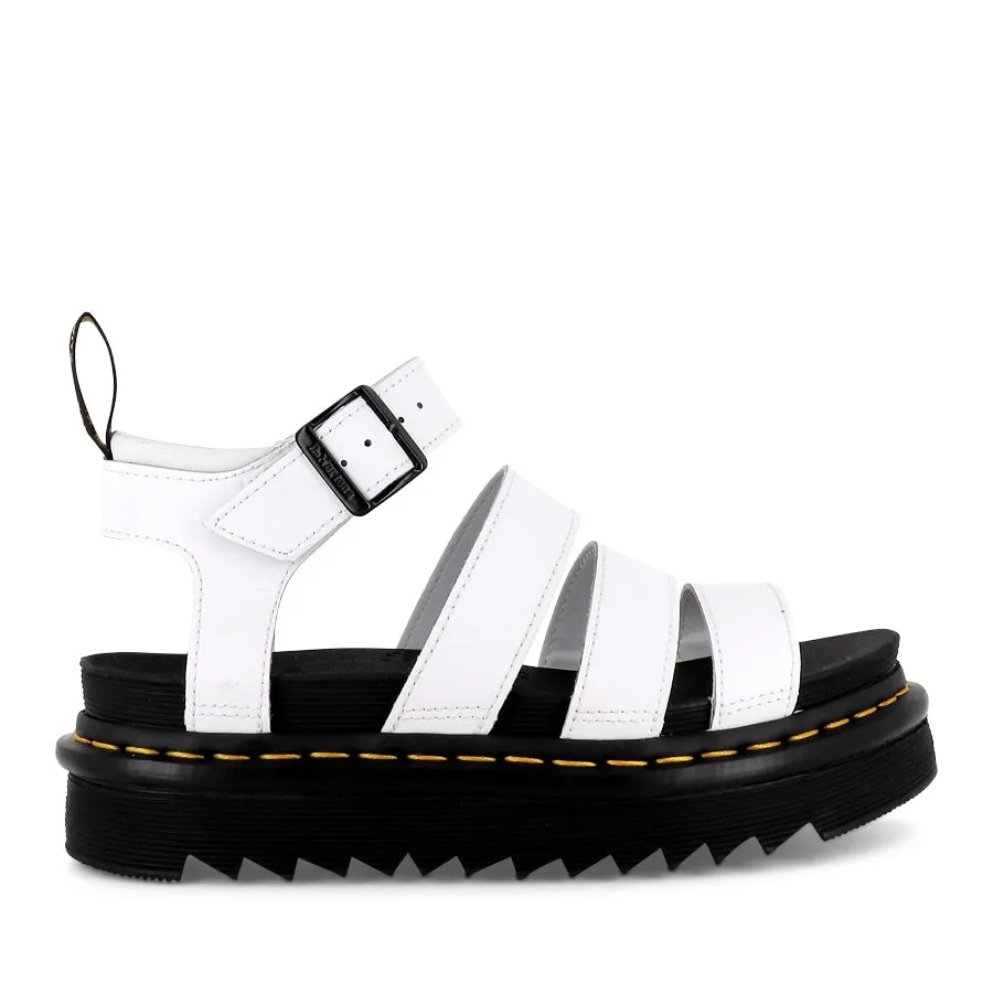 Comfort Walking Foot Support Shoes BLAIRE 3 STRAP SANDAL - WHITE HYDRO