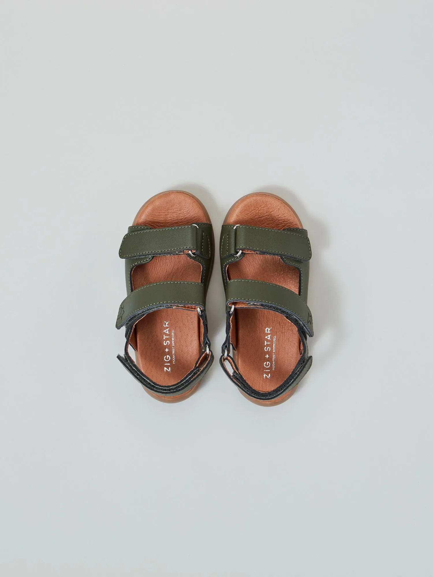 Solar Infant Strap Sandal Khaki Criss Cross Straps Easy Travel