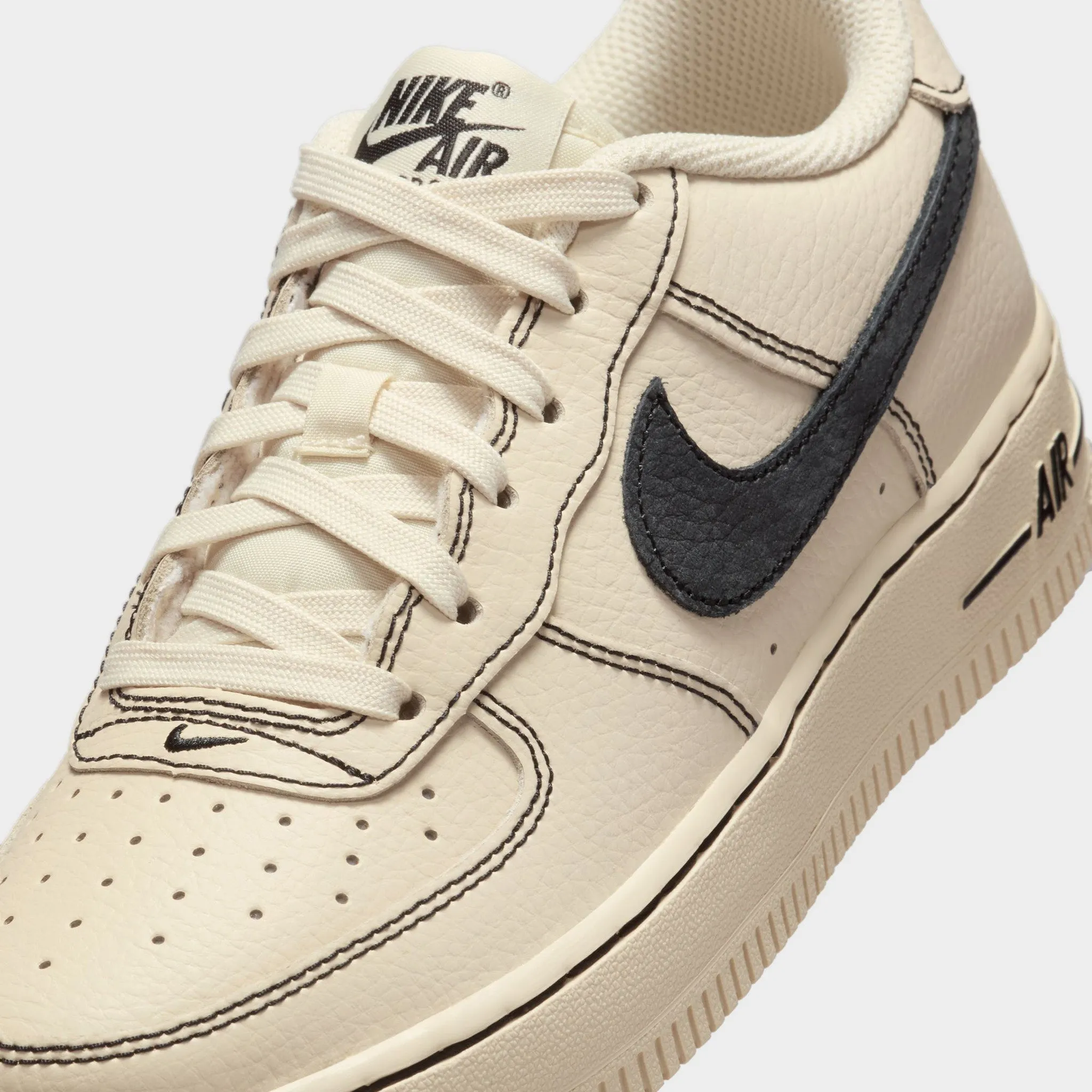 Nike Air Force 1 LV8 4 GS Light Khaki / Black Superior Block Heel