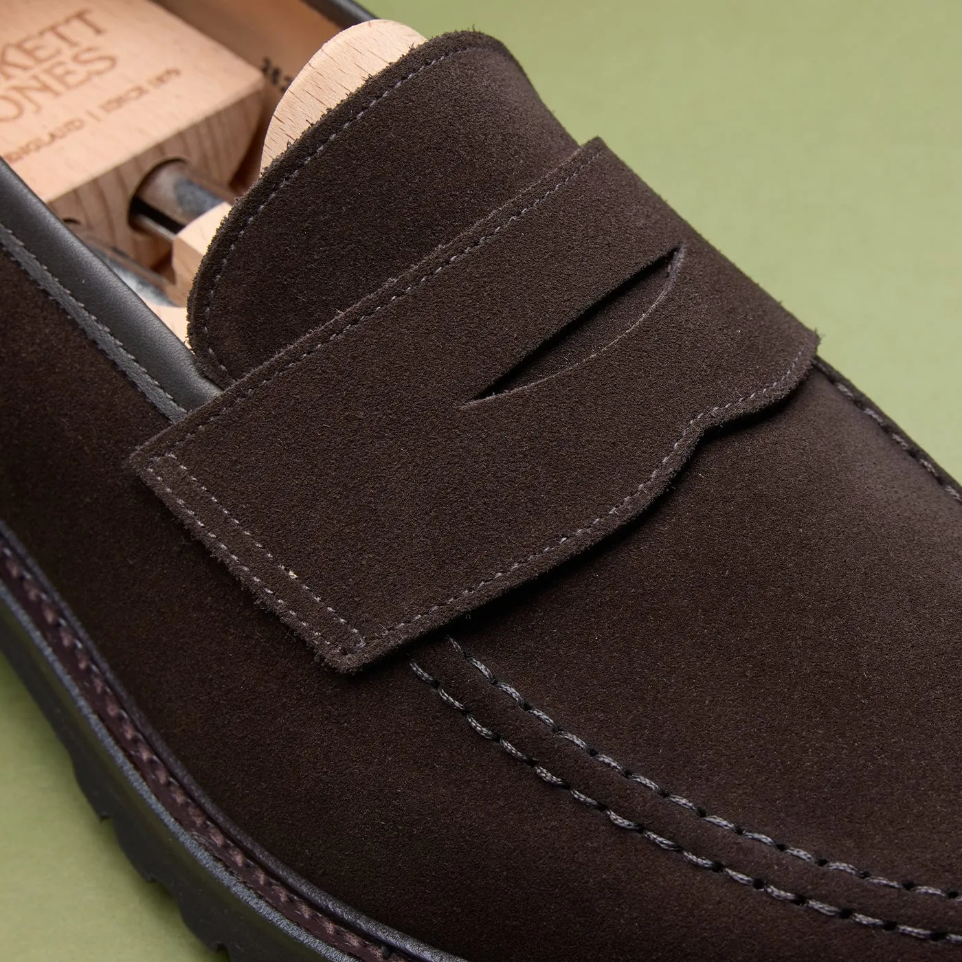 Elastic Insert Boston 2 Dark Oak Suede