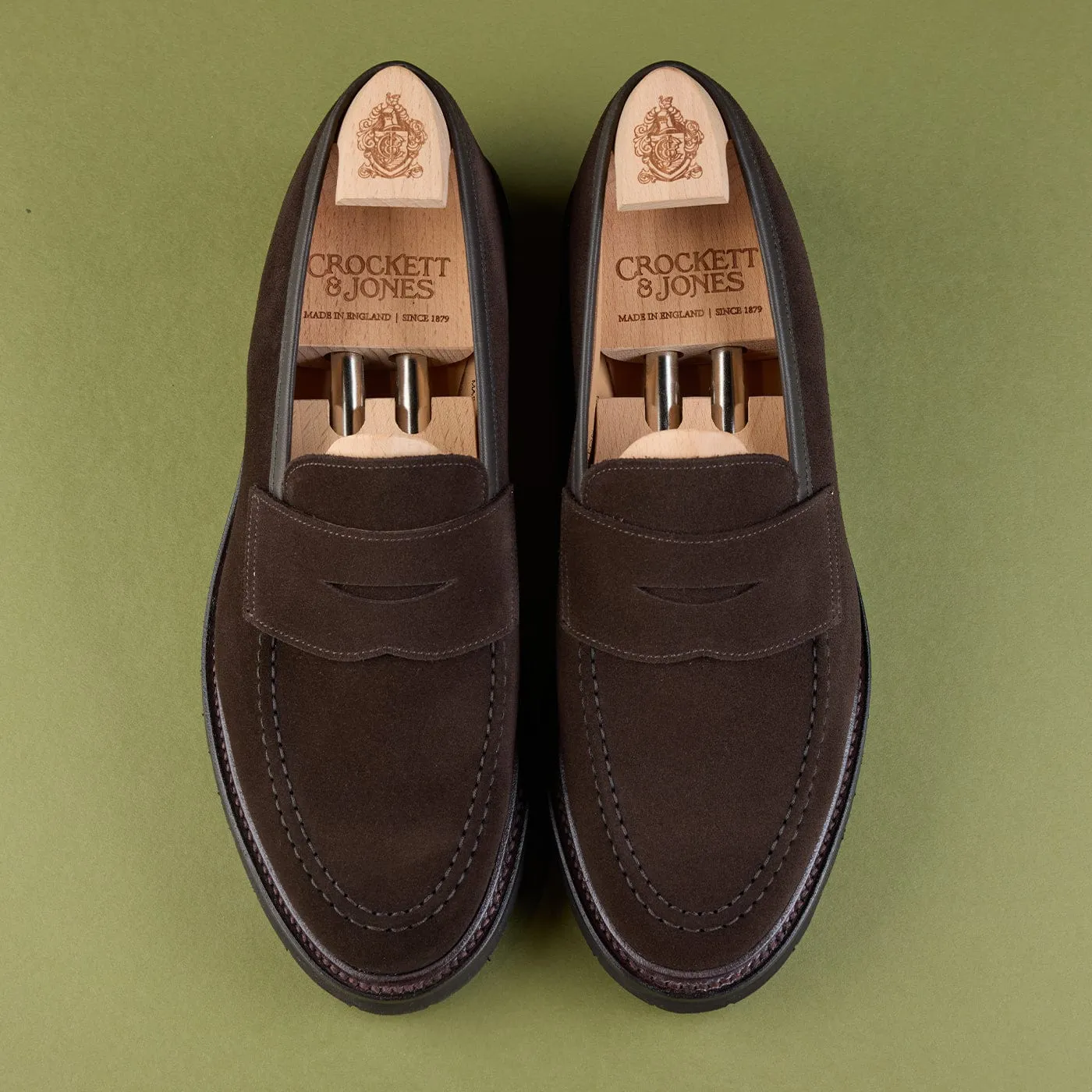 Smart Design Waxed Finish Boston 2 Dark Oak Suede