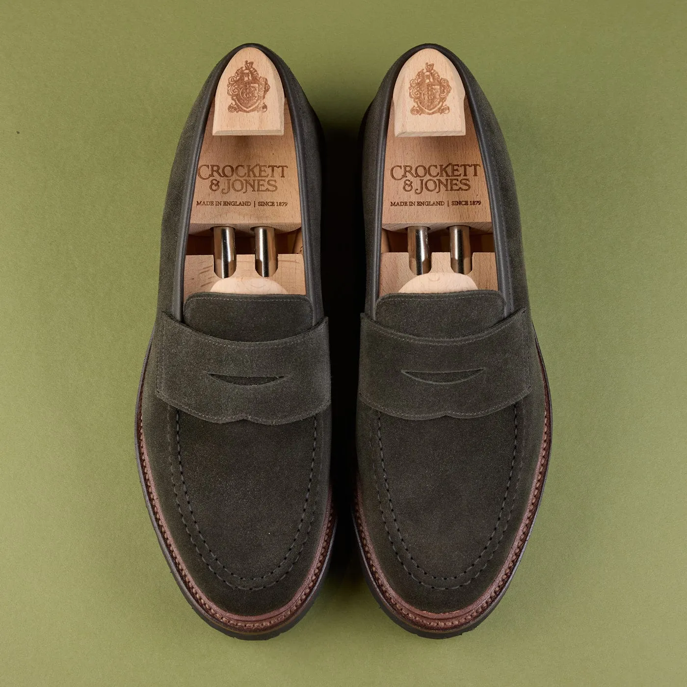 Boston 2 Earth Green Suede Toe Power