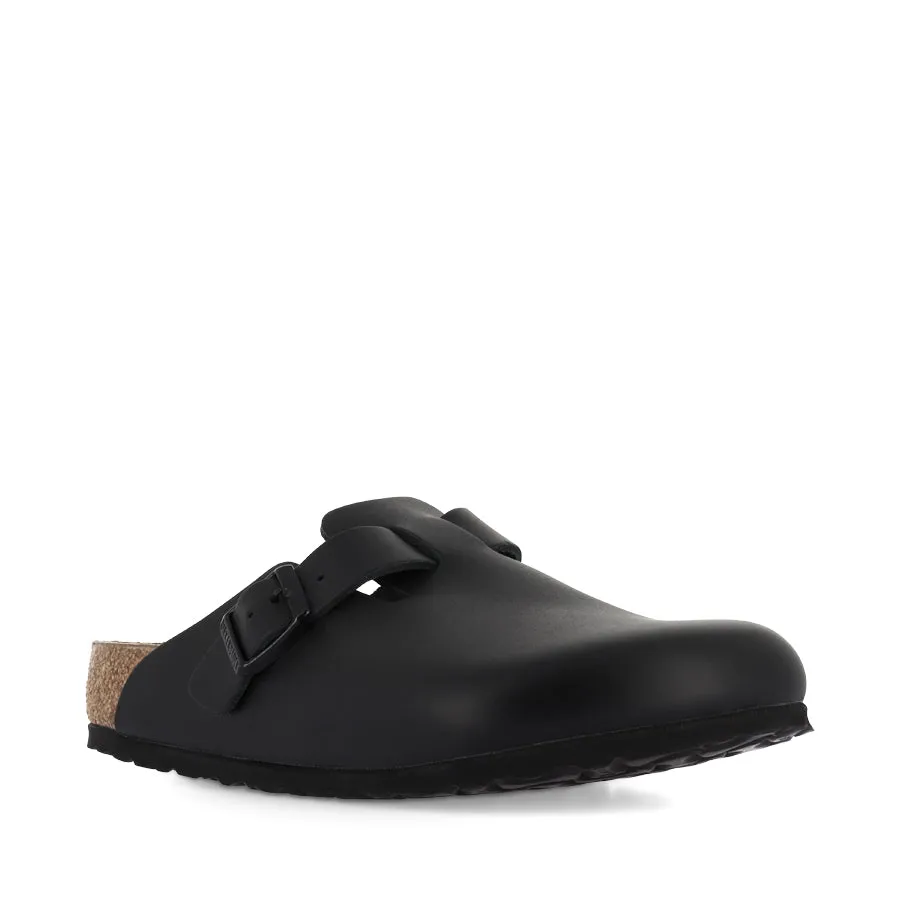 BOSTON - BLACK SMOOTH LEATHER Supportive Walk Trendy Casual Footwear
