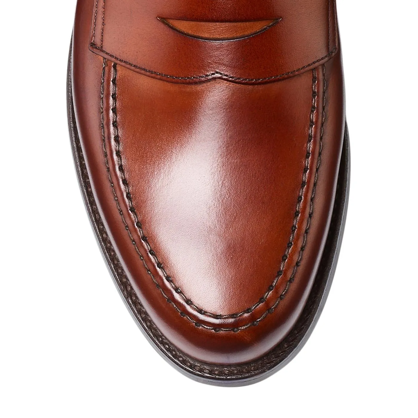 Boston Chestnut Burnished Calf Drive Mode Medallion Toe