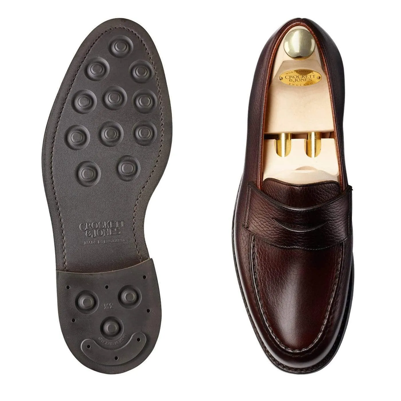 Sleek Look Boston Dark Brown Country Calf Grain
