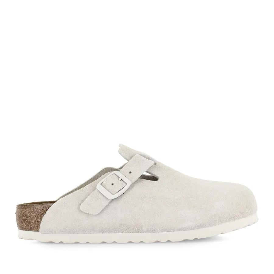 BOSTON SUEDE SFB - ANTIQUE WHITE SUEDE Camp Glow Versatile Comfort