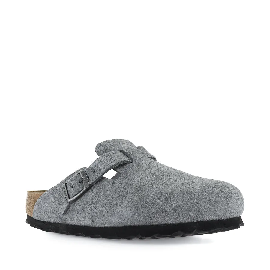 BOSTON SUEDE SFB - BASALT GREY Soft Leather Comfortable Look