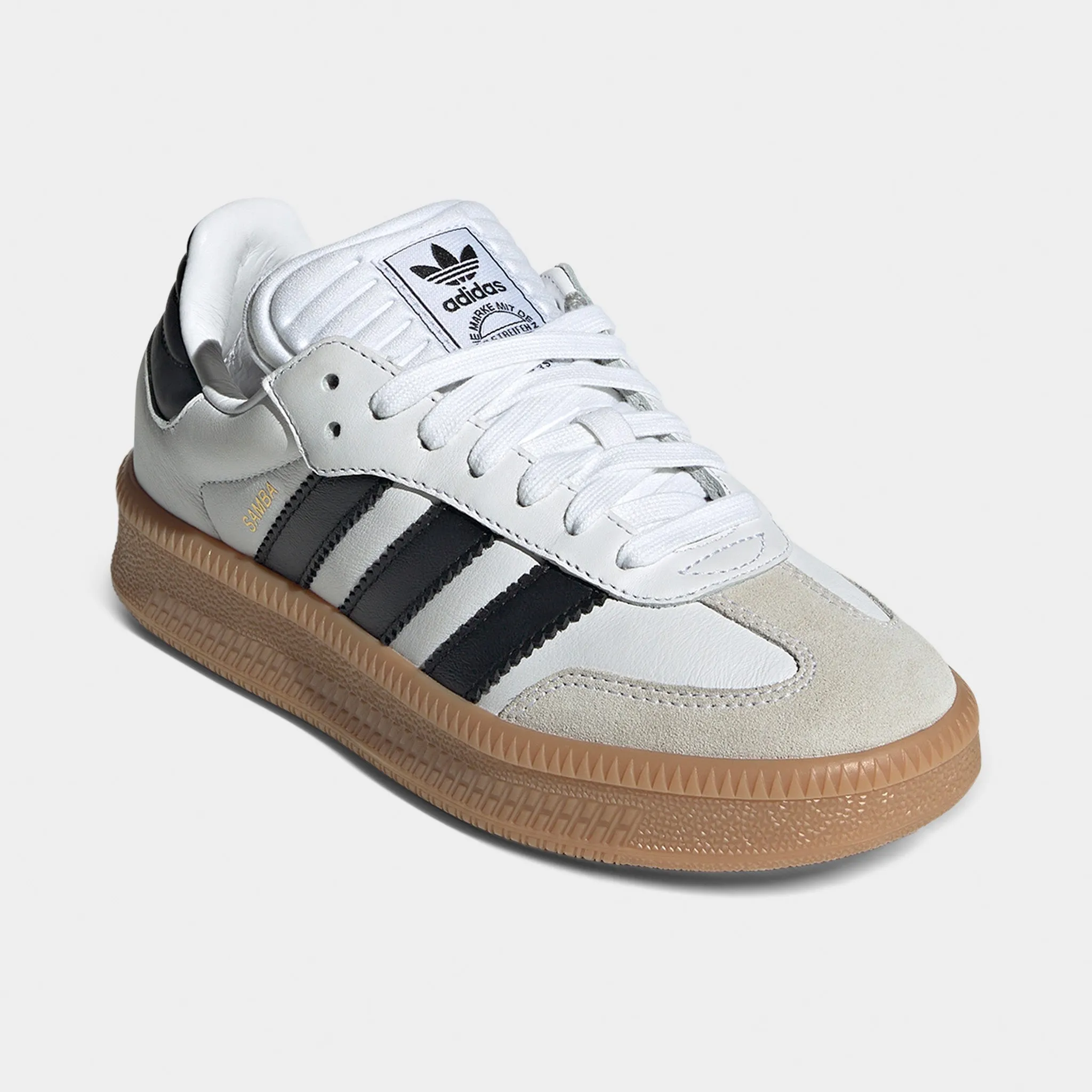 TPU plate adidas Juniors' Samba XLG White / Black - Gum