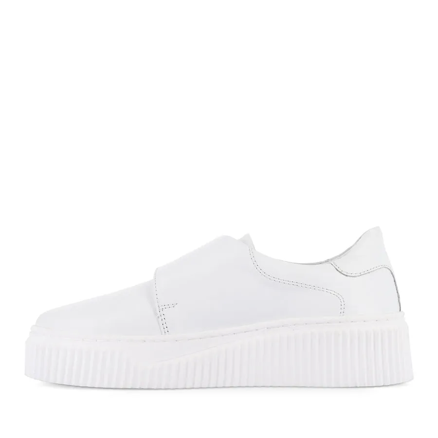 Comfortable Sole BOWIE - WHITE LEATHER
