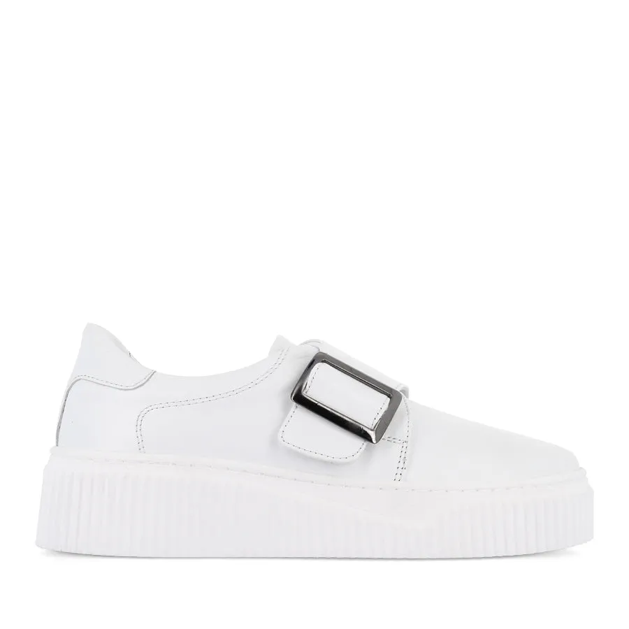 BOWIE - WHITE LEATHER Minimal Design Balanced Ride