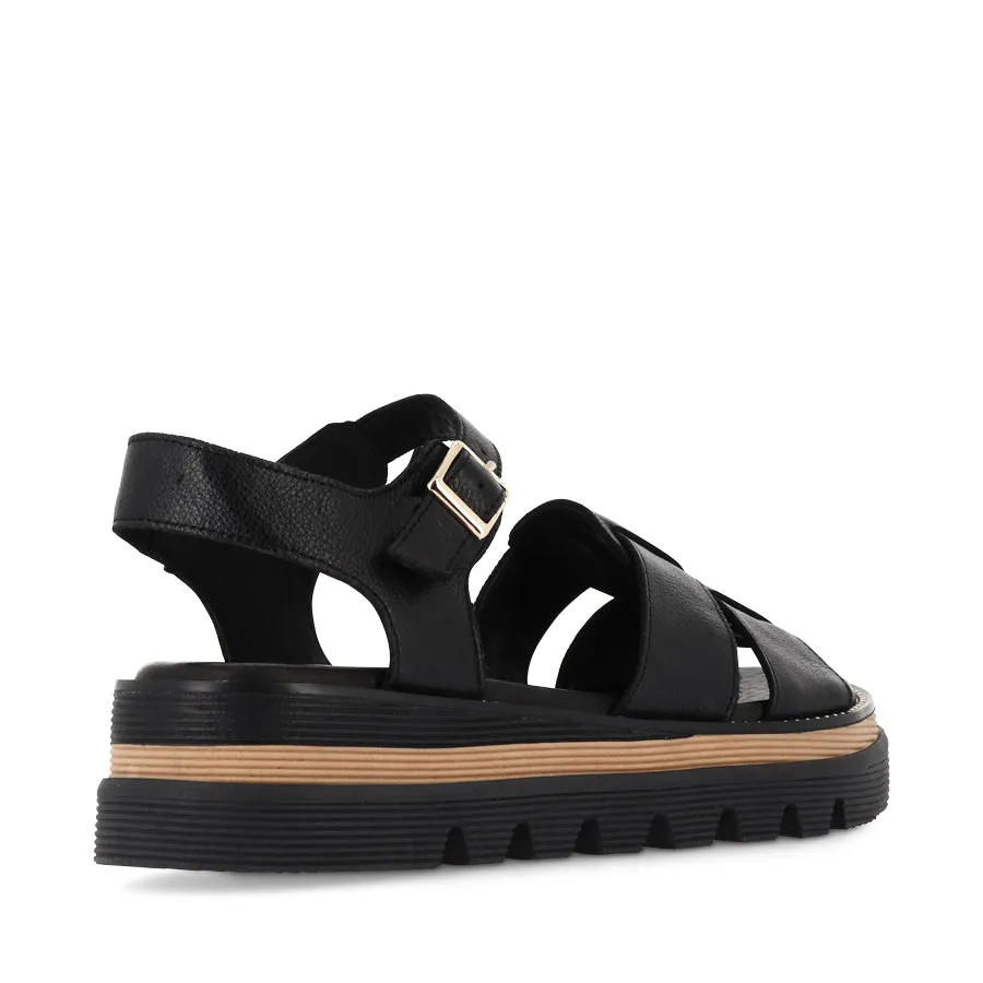 Sleek Casual Shoes SIMM - BLACK LEATHER