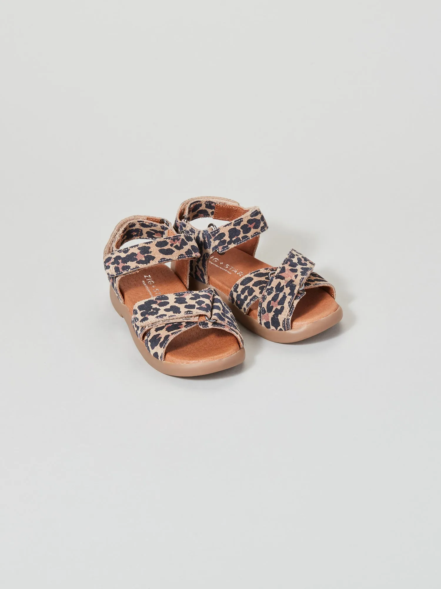 Rae Infant Cross-Strap Sandal Natural Animal Soft Cushioned Footwear
