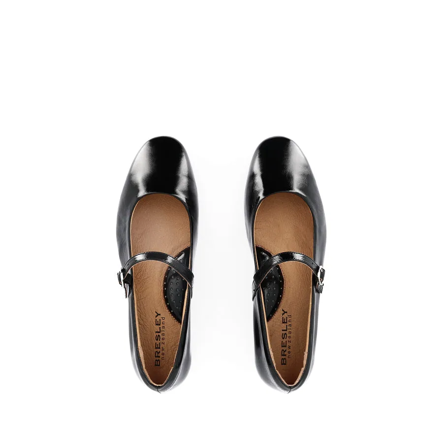 PASSY - BLACK PATENT Outfit Walk Forest camp