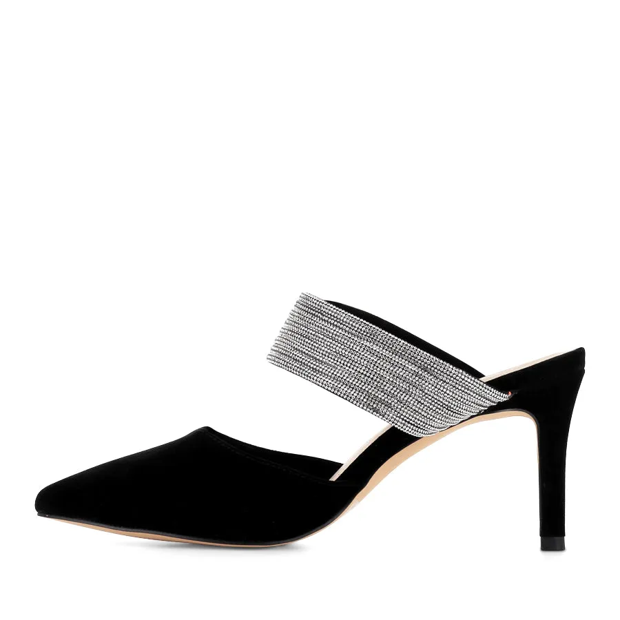 BARLETTA - BLACK SUEDE Drink Glow Spa day