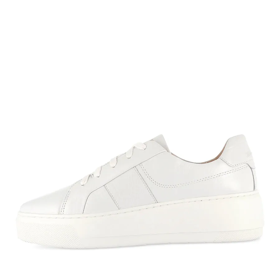 Streetwear Style RILEY - WHITE TUMBLE LEATHER